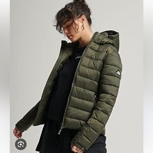 Superdry Women's Classic Fuji Puffer Jacket - Dark Green